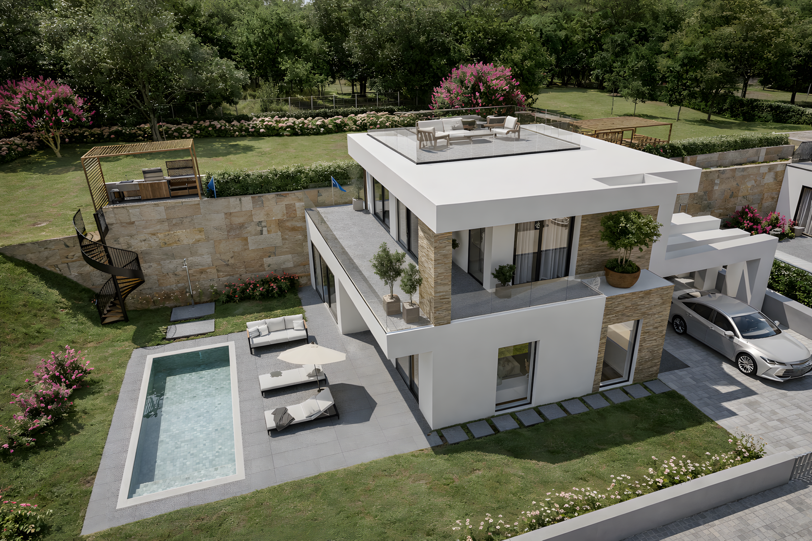 Pool & Garden Overview